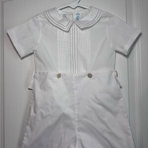 Feltman Brothers White Short Sleeve Romper